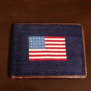 American Flag Needlepoint Bi-Fold Wallet